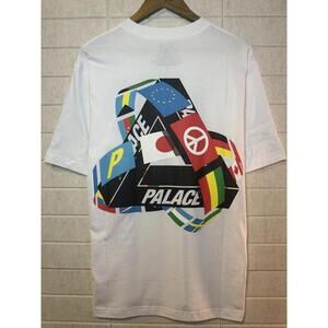 Palace Tri-Flag Graphic T-Shirt White Mens Size L Tri-Ferg Streetwear‎ Tee